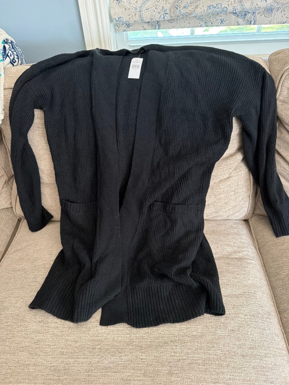 Long ribbed cardigan